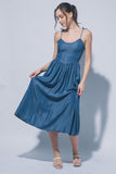 Corset-Style Tencel Midi Dress