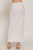 Long Textured Knit Skirt
