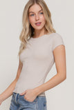 Crew Neck Ribbed Top