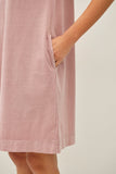 Garment Washed Casual Jersey Dress