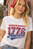 America-1776 Boyfriend-fit White T-shirt