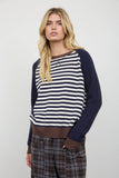 Striped Raglan Sleeve Sweater