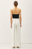 Striped Cotton Blend Pants