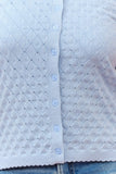 Pointelle Button Front Cardigan