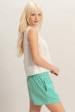 Sleeveless Eyelet Top