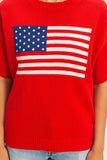 American Flag Knit Top