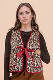 Leopard Print Quilted Vest