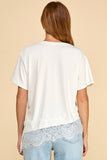 Asymmetrical Lace Trim Top