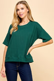 Textured Short Sleeve Top