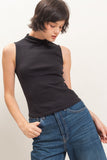 Sleeveless Mock Neck Top