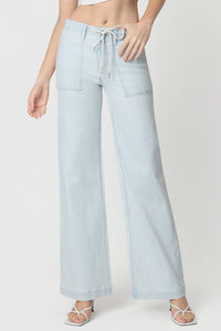 High Rise Striped Jeans