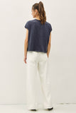 Cotton Slub Boxy Fit Tee