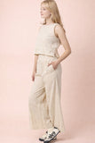Solid Woven Linen Pants