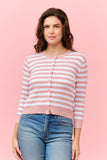 Crew Neck Cable Knit Cardigan