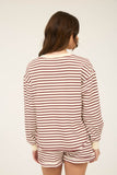 Striped Long Sleeve Henley Top