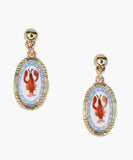 Sealife Lobster Oval Drop Earring