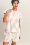 Striped Short Sleeve Top