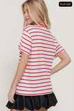 Short Sleeve Stripe Oversize T-shirt