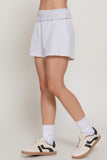 Folded Waistband Sweat Shorts