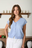 Raw Edge V-Neck Cardigan