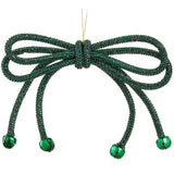 Green Sparkle Bow Ornament W/bel