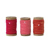 Velvet Ribbon On Wood Spool