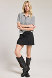 Short Sleeve Striped Cardigan