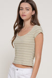 Striped Scoop Neck Tee