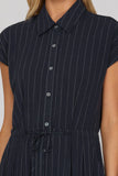 Striped Button Down Midi Dress