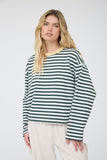 Striped Boxy Knit Top