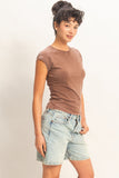 Mineral Washed Short Sleeve Top