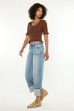 Mid Rise Cropped Wide Leg Jeans