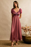 V-Neck Satin Slip Dress