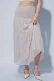 Smocked Maxi Skirt