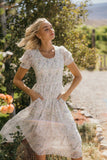 Puff Sleeve Smocked Dress