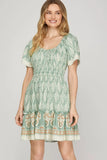 Bell Sleeve Mini Dress