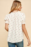 Ruffled Floral Print Top