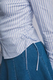 Striped Ruched Top