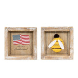 5x5x1.5 Rvs Wood Frame Sign (proud/bee) Multi