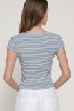 Striped Scoop Neck Tee