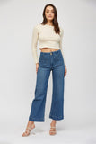 Super Soft Wide Leg Cropped Jeans