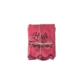 Square Cottonbath Towels W Embroidered Saying