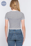 Short Sleeve Seamless Ribbed Top