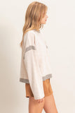Striped Trim Sweatshirt