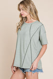French Terry Short Sleeve Top