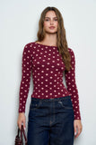 Polka Dot Knit Top