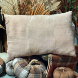18 X 12 Tan Corduroy Pillow