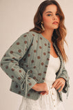 Polka Dot Heart Pocket Jacket
