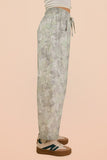 Camo Casual Knit Barrel Pants
