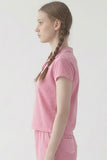 Mineral Washed Cotton Jersey Collared Tee